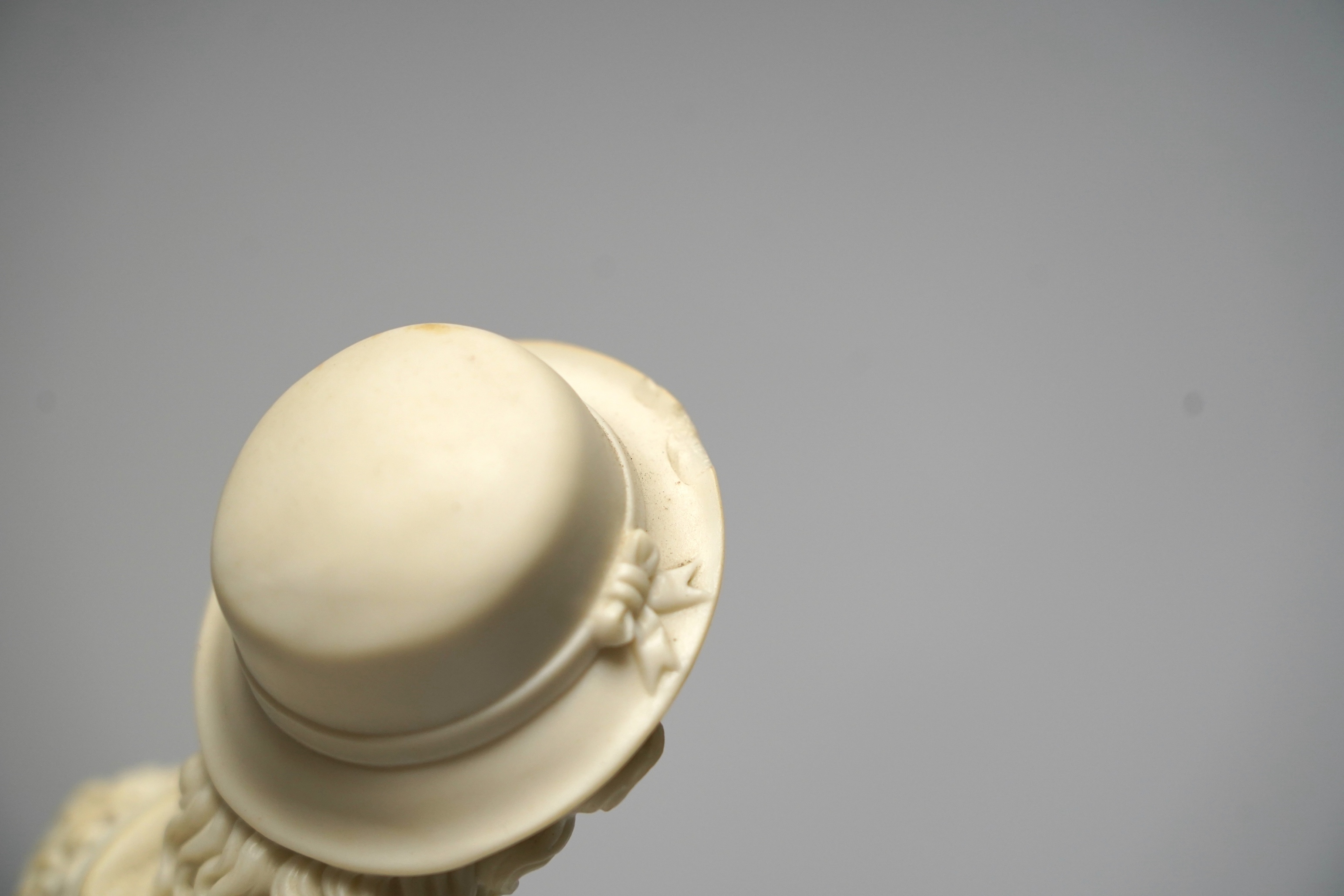 Two late 19th century century Parian ware figures, tallest 38cm